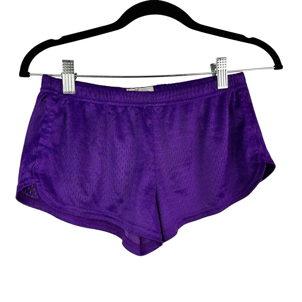 Soffe Women’s 90’s micro retro purple gym shorts y2k
